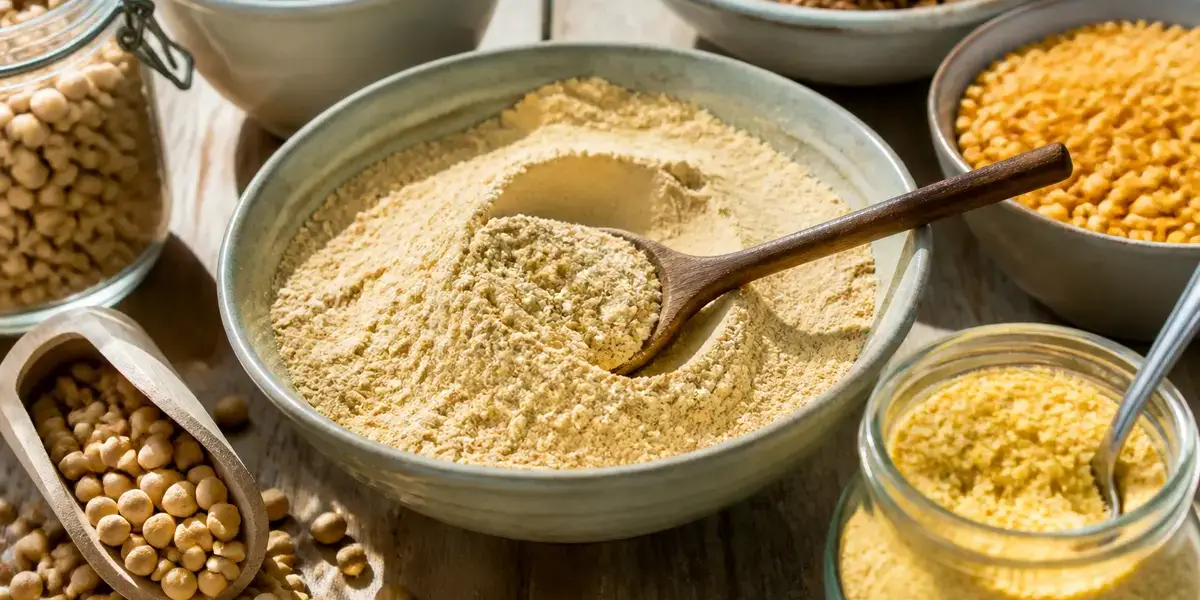 Poudres et graines variées sur une table, aliments pour maviehealthy.com